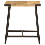 ZNTS Side Table 45x45x50 cm Solid Wood Mango and Iron 372734