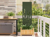 Garden Privacy Screen Olive green 32 x 140 cm Cold-rolled steel 876241