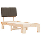 Bed Frame with Upholstered Headboard Taupe 80 x 200 cm 877522