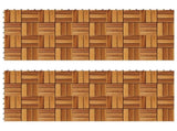 Decking Tile 20 pcs Brown 30 x 30 cm Acacia Hardwood 3444689