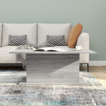 Coffee Table Grey Sonoma 102x55.5x40 cm Engineered Wood 813093