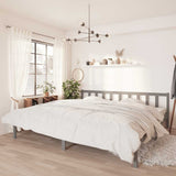 810104 Bed Frame without Mattress Grey Solid Wood 200x200 cm