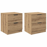 Bedside Cabinet with Drawer 2 pcs Artisan Oak 45 x 39 x 50cm 880508