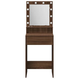 Dressing Table Brown Oak 50 x 41 x 135 cm Engineered Wood 865124