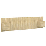 Bed Headboard with Cabinets Sonoma Oak Engineered Wood 3115734