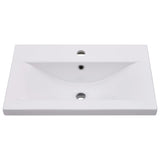 Sink Cabinet with Built-in Basin White Engineered Wood 3099041