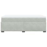 ZNTS Box Spring Bed with Mattress Light Grey 90x200 cm Velvet 3285257