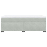 ZNTS Box Spring Bed with Mattress Light Grey 90x200 cm Velvet 3285257