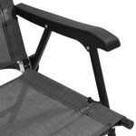 Folding Garden Chairs 4 pcs Melange Grey Steel and Textilene 3157287