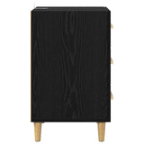 Bedside Cabinet Black Oak 40 x 40 x 66 cm Engineered Wood 880615