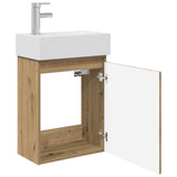 Bathroom Vanity Unit with Tap Artisan Oak 45.5 x 22.5 x 84 cm 889510