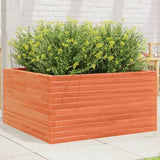 Garden Planter Wax Brown 90x90x46 cm Solid Wood Pine 3282426