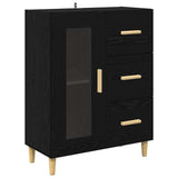 Highboard Black Oak 69.5 x 34 x 180 cm Engineered Wood 3416113