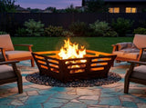 Fire Pit Rusty 60 x 60 x 30 cm Weathering Steel 8012595