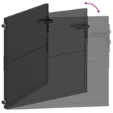Garden Gate with Lock Black 110 x 105 cm Powder-Coated Steel 42015909