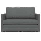 2-Seater Folding Sofa Bed Dark Grey 124 x 71 x 78 cm Fabric 42030513