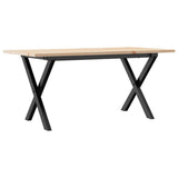Coffee Table X-Frame 90x40x45 cm Solid Wood Pine and Steel 3282686
