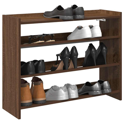 ZNTS Shoe Rack Brown Oak 80x25x61.5 cm Engineered Wood 859920