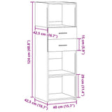 Highboard Grey Sonoma 40x42.5x124 cm Engineered Wood 846164