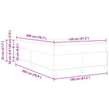 Bed Frame with Mattress Blue 120 x 200 cm Fabric 3399118