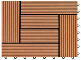 Decking Tile 22 pcs Brown 30 x 30 cm WPC 3444829