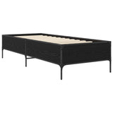 Bed Frame Black Oak 80 x 200 cm Engineered Wood 8009123