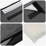 Upholstered Headboard Brown and Dark Grey 80 cm Solid Pine Wood 880204