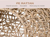 Wicker Cat Bed, Ball-Shaped Rattan Elevated Cat Basket with Three Tripod Legs, Cushion - Natural T3398P349858