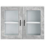 Kitchen Wall Cabinet with Glass Door Porto Concrete Grey 854091