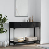 Console Table Black 100x34.5x75 cm Engineered Wood 833393