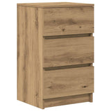 Bedside Cabinet with 3 Drawers Artisan Oak 39x35x65 cm 861353