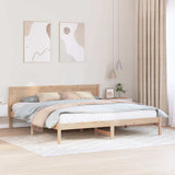 Bed Frame Brown 200 x 200 cm Solid Pine wood 872176