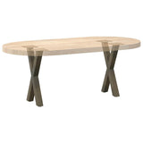 Coffee Table Legs X-Shaped 2 pcs Natural Steel 28x cm Steel 4012891