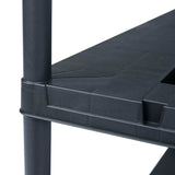 Storage Shelf Racks 2 pcs Black 220 kg 90x40x138 cm Plastic 276262