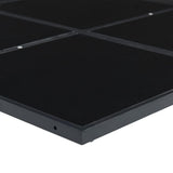 15 Piece Garden Dining Set Black Poly Rattan 3295046