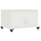 ZNTS Coffee Table White 68x50x43.5 cm Steel 846691