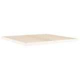 Bed Frame without Mattress White 200x200 cm Solid Wood Pine 823425