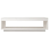 Coffee Table White 110x50x33.5 cm Solid Pinewood 808509