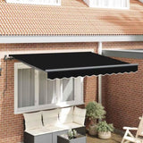 Retractable Awning Black 350 x 200 cm Polyester and Aluminium 3329712