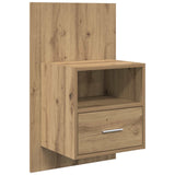 Headboard With Cabinet 3 pcs Artisan Oak Engineered Wood 3415961