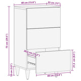 Sideboard with Drawer Black 40 x 33 x 75 cm Solid Mango Wood 4018831