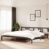 Bed Frame without Mattress Grey Solid Wood 200x200 cm 814906