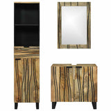 Bathroom Furniture Set with Drawer 3 pcs Brown Engineered Wood 3310043