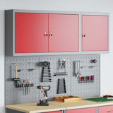 Tool Cabinet Set with Shelf 5 pcs Red Powder-Coated Steel 3321401