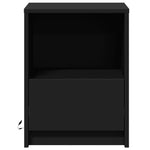 ZNTS Bedside Cabinets with LED Lights 2 pcs Black Engineered Wood 852022