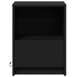 Bedside Cabinets with LED Lights 2 pcs Black Engineered Wood 852022