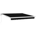 Retractable Awning Manual Black 350 x 250 cm Fabric, Metal 3330334