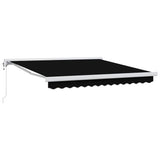 Retractable Awning Manual Black 350 x 250 cm Fabric, Metal 3330334