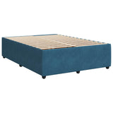 Bed Frame without Mattress Blue 140x200 cm Velvet 3285016