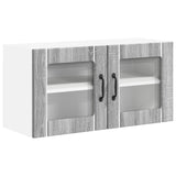 Wall Glass Cabinet LUCCA Grey Sonoma 80 x 31 x 40 cm 884951